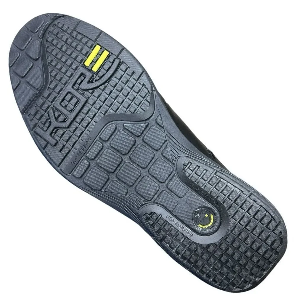 NEW Nunn Bush Men's Marvin Slip Resistant Black Work Safety Shoes 9.5 Extra Wide